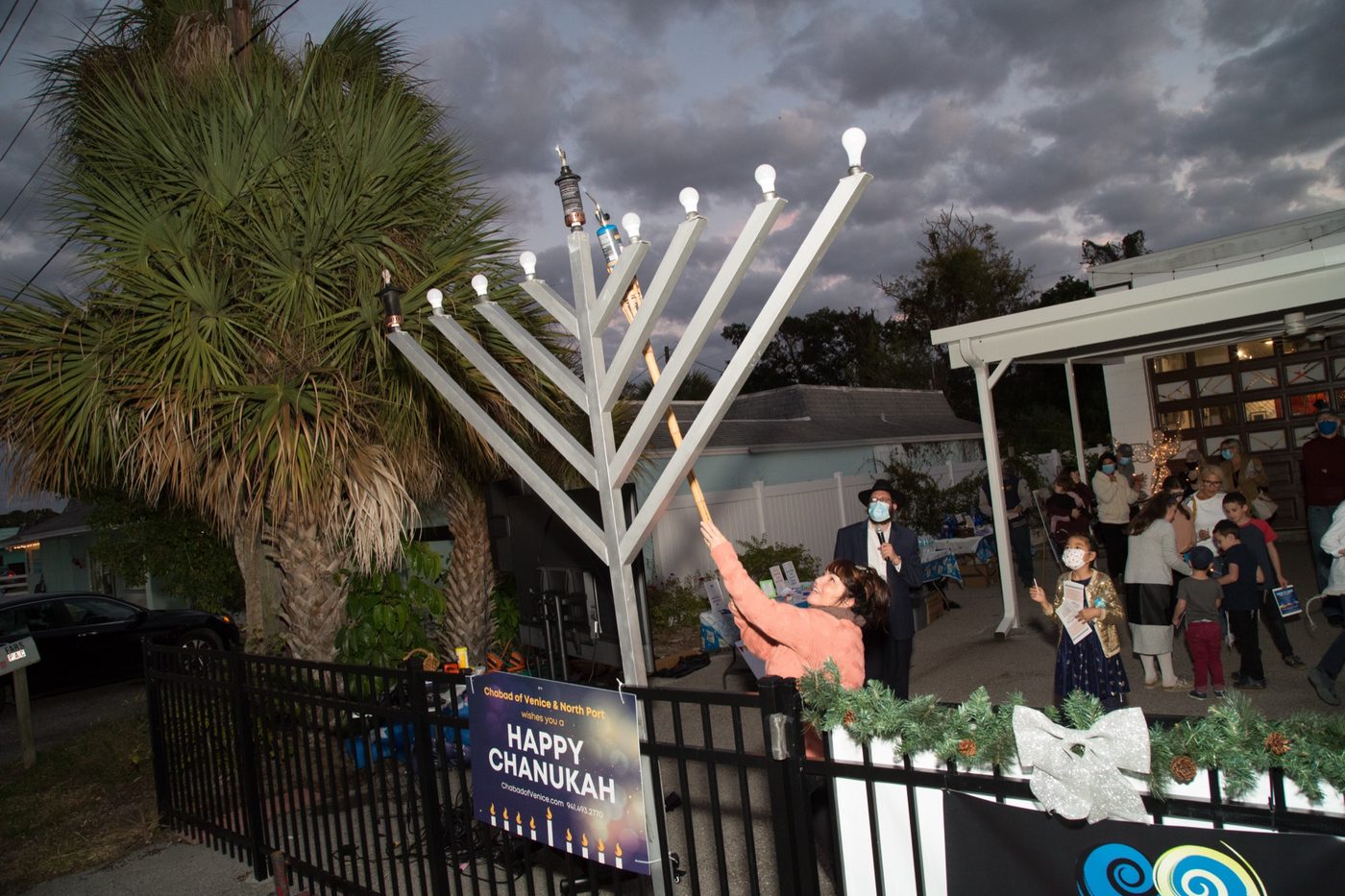 Public menorah lighting